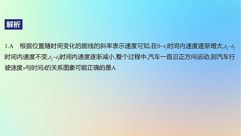 2025版高考物理一轮复习真题精练专题一质点的直线运动第2练运动图象与追及相遇问题课件第3页