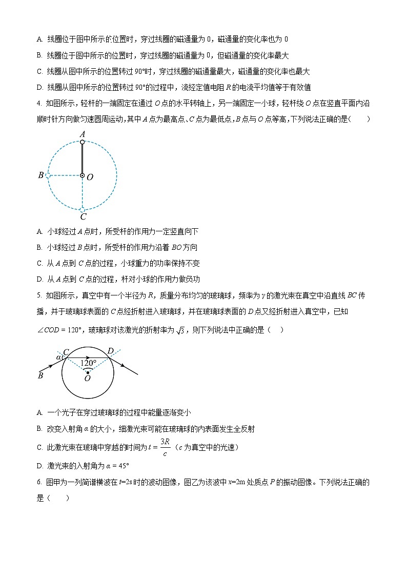 北京市中国人民大学附属中学联合学校总校2023-2024学年高三下学期开学考试物理试卷(原卷版+解析版)02