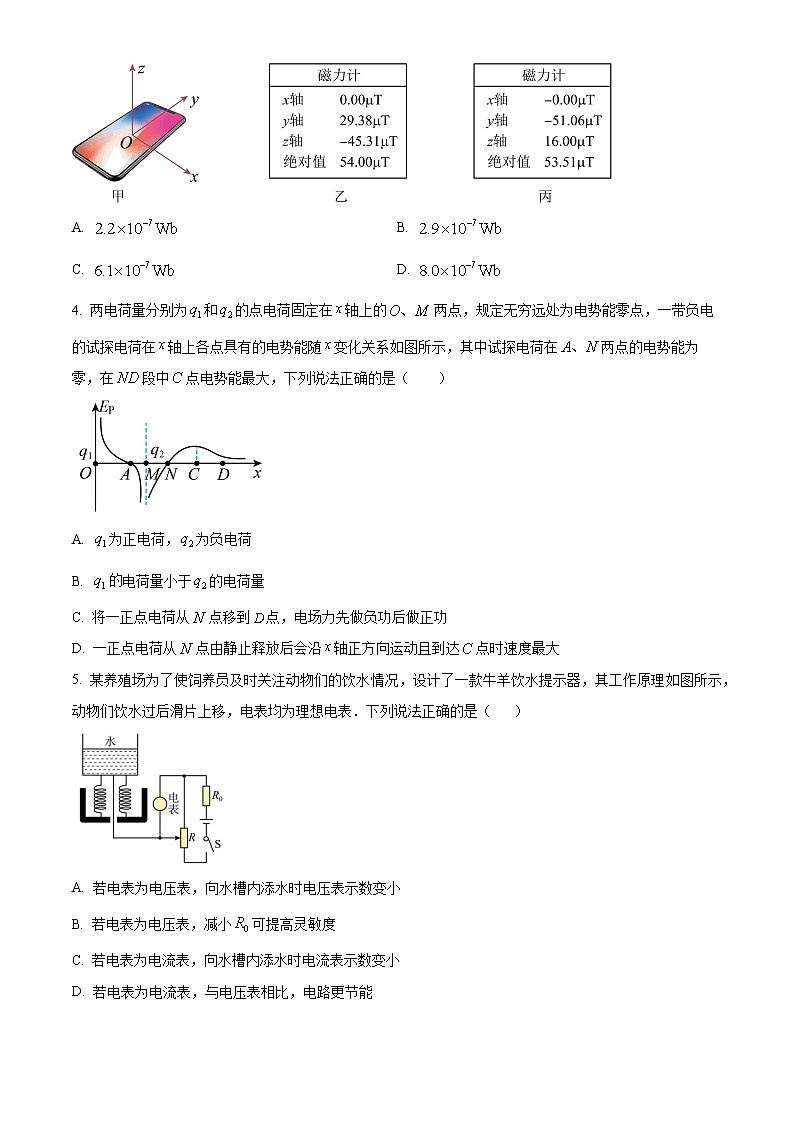 四川省雅安市天立教育集团2023-2024学年高二下学期开学考试物理试题(原卷版+解析版)02