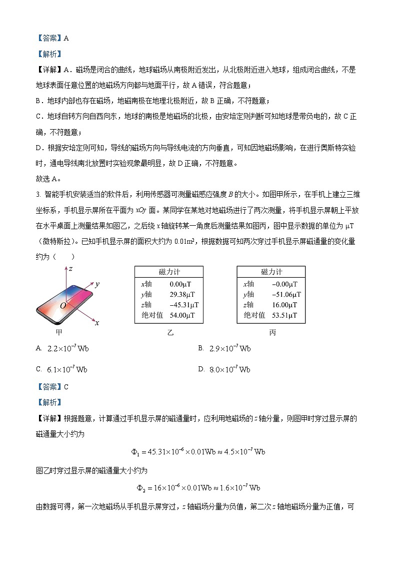 四川省雅安市天立教育集团2023-2024学年高二下学期开学考试物理试题(原卷版+解析版)02