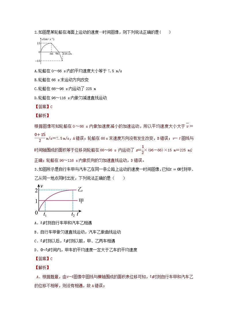 专题05运动图象的理解和应用-2023届高三物理一轮复习重难点逐个突破02