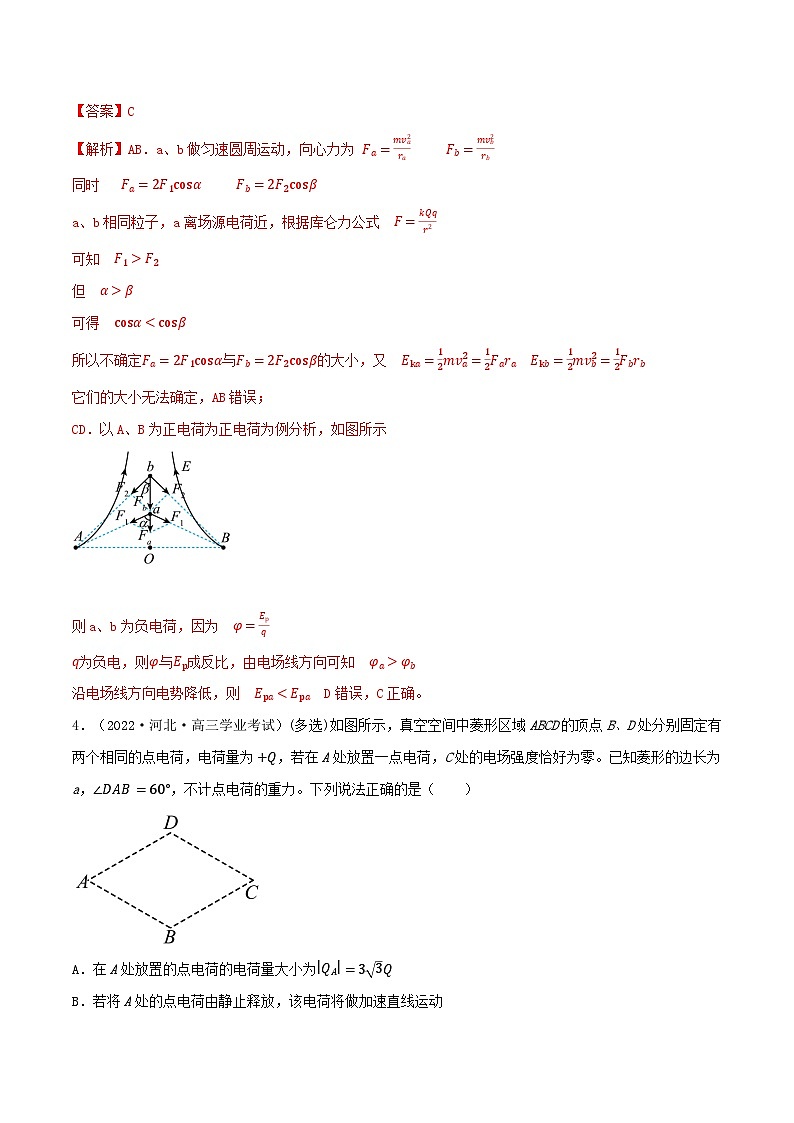 专题54带电粒子(体)在电场中的运动之圆周运动-2023届高三物理一轮复习重难点逐个突破03