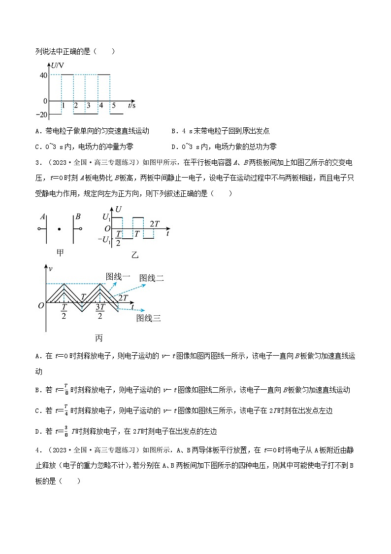 专题55带电粒子(体)在电场中的运动之交变电场-2023届高三物理一轮复习重难点逐个突破02