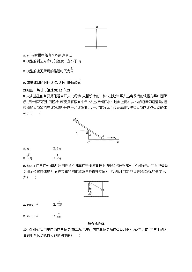 备战2025届新高考物理一轮总复习练习第4章抛体运动与圆周运动第1讲曲线运动运动的合成与分解03