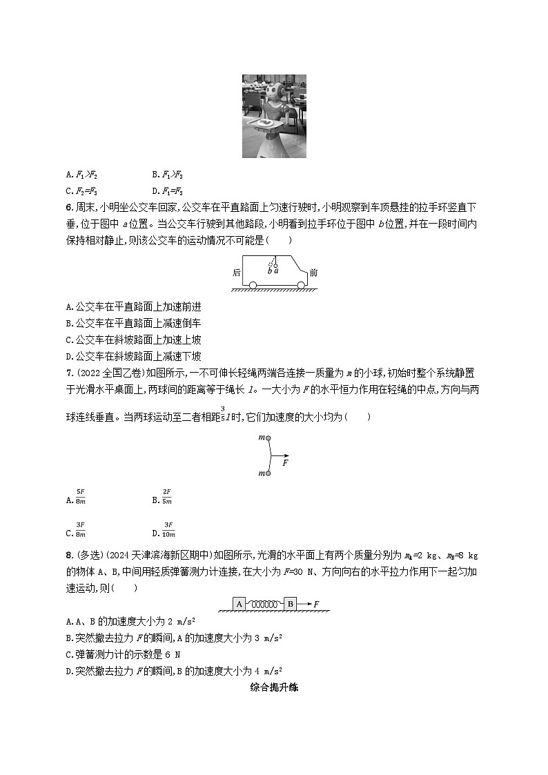备战2025届新高考物理一轮总复习练习第3章运动和力的关系第1讲牛顿第一定律牛顿第二定律第2页