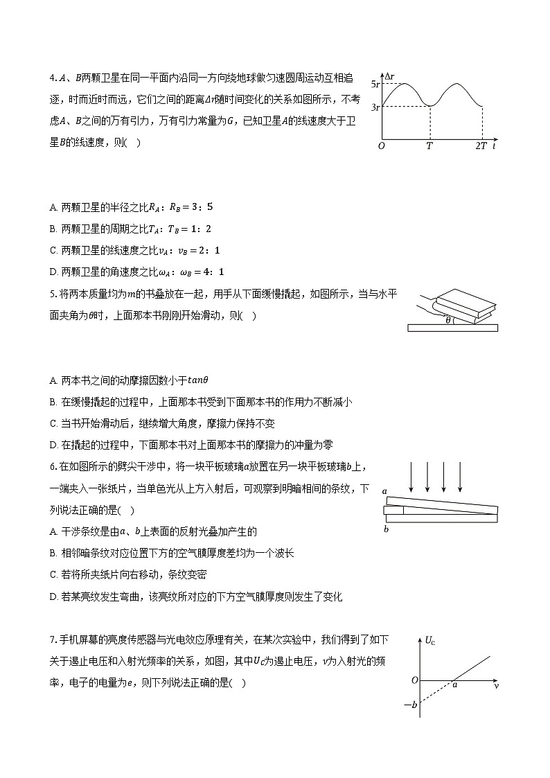 2024年江苏省南京市六校高考物理调研试卷(含解析)第2页