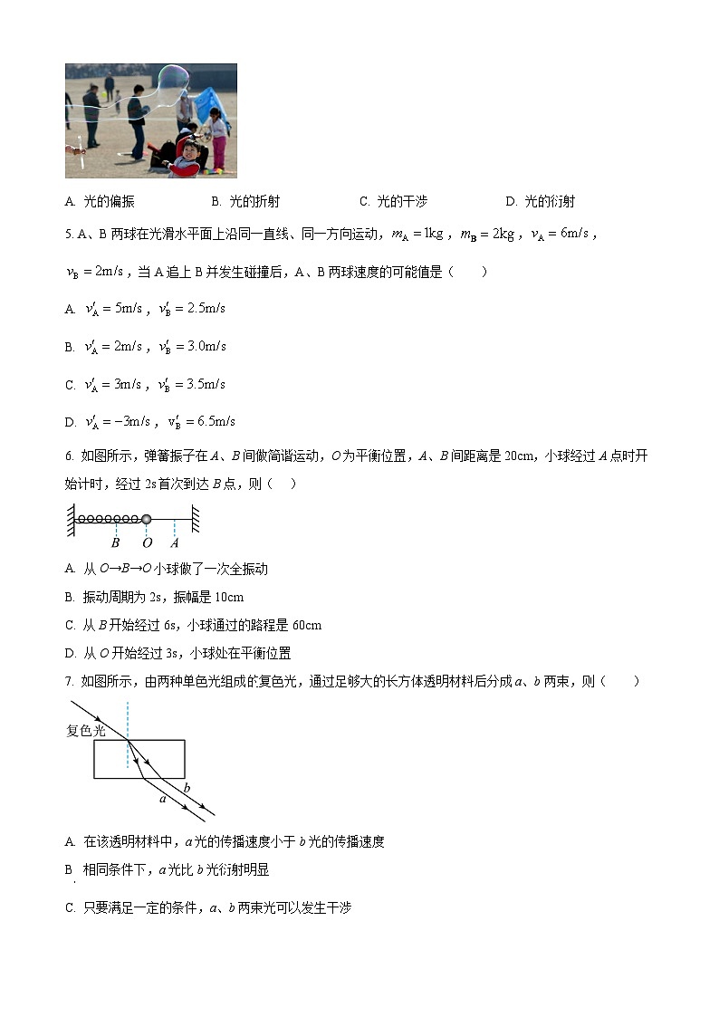 云南省昭通市绥江县第一中学2023-2024学年高二下学期开学考试物理试卷(原卷版+解析版)02