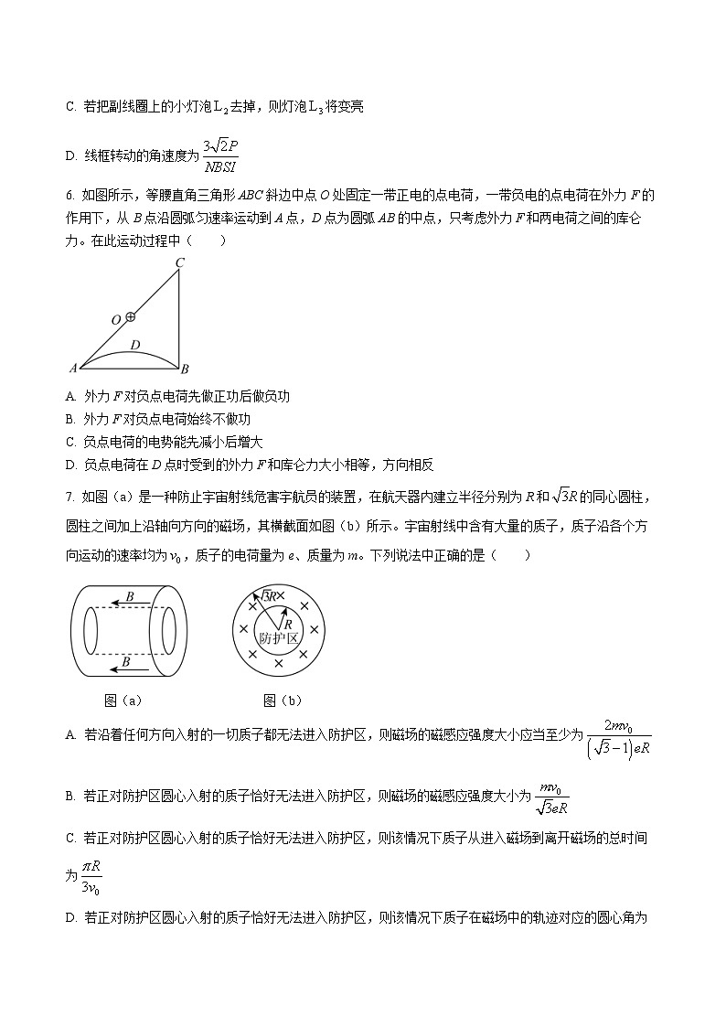 2024届河北省保定一中等部分高中高三下学期一模物理试题(Word版)03