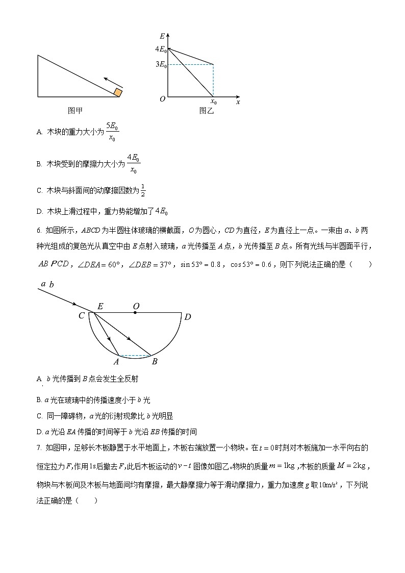 精品解析:重庆市名校联盟2023-2024学年高三下学期第一次联考物理试题(原卷版)第3页