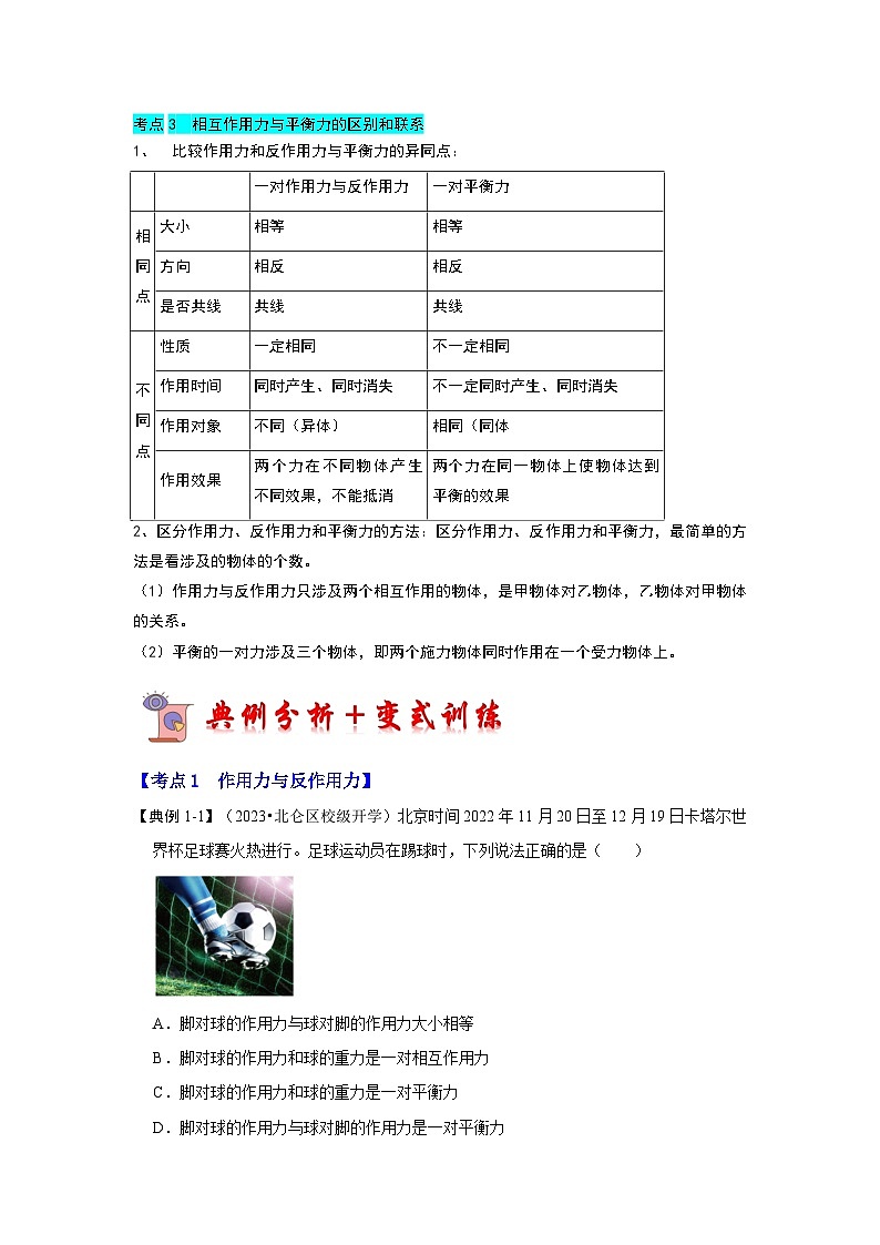 3.3牛顿第三定律(考点解读)(解析版)第2页