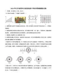 2024年江苏省常州市前黄高级中学高考物理模拟试卷（含解析）
