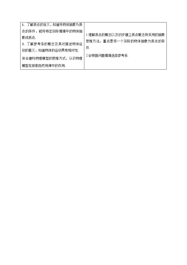 人教2019必修第一册高一物理同步精品讲义第1节质点参考系(学生版+解析)02