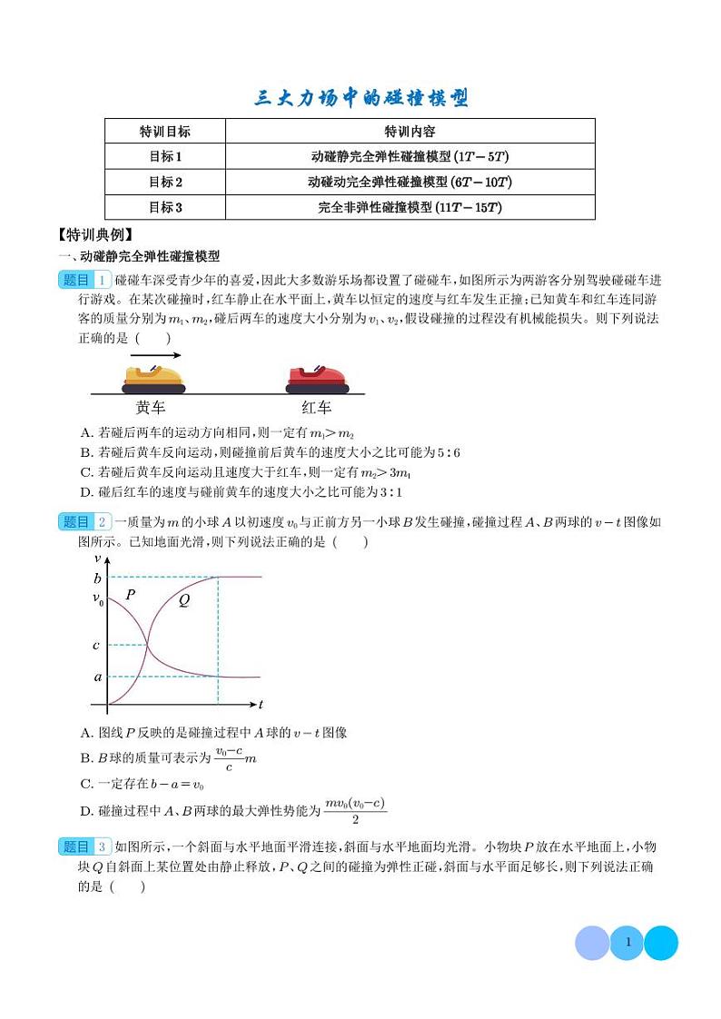 三大力场中的碰撞模型(学生版)第1页