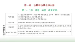 粤教版高中物理选择性必修第一册第一章动量和动量守恒定律第一、二节冲量动量动量定理课件