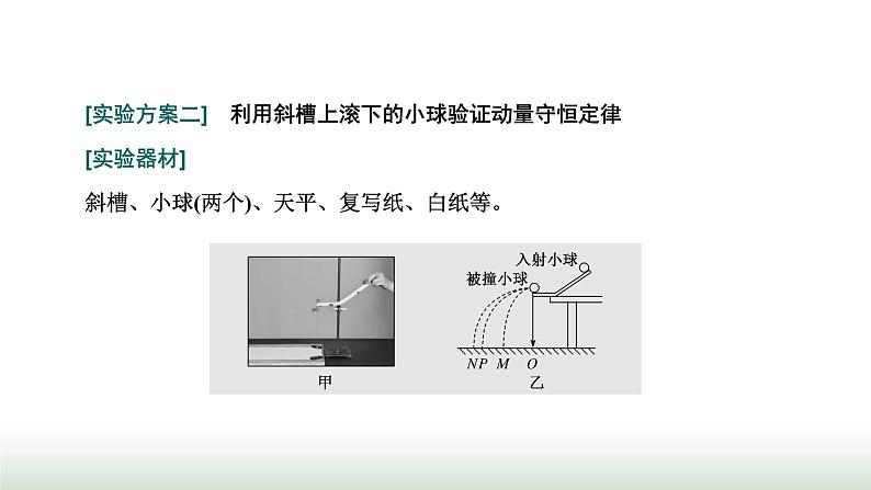 人教版高中物理选择性必修第一册第一章动量守恒定律第四节实验:验证动量守恒定律课件04