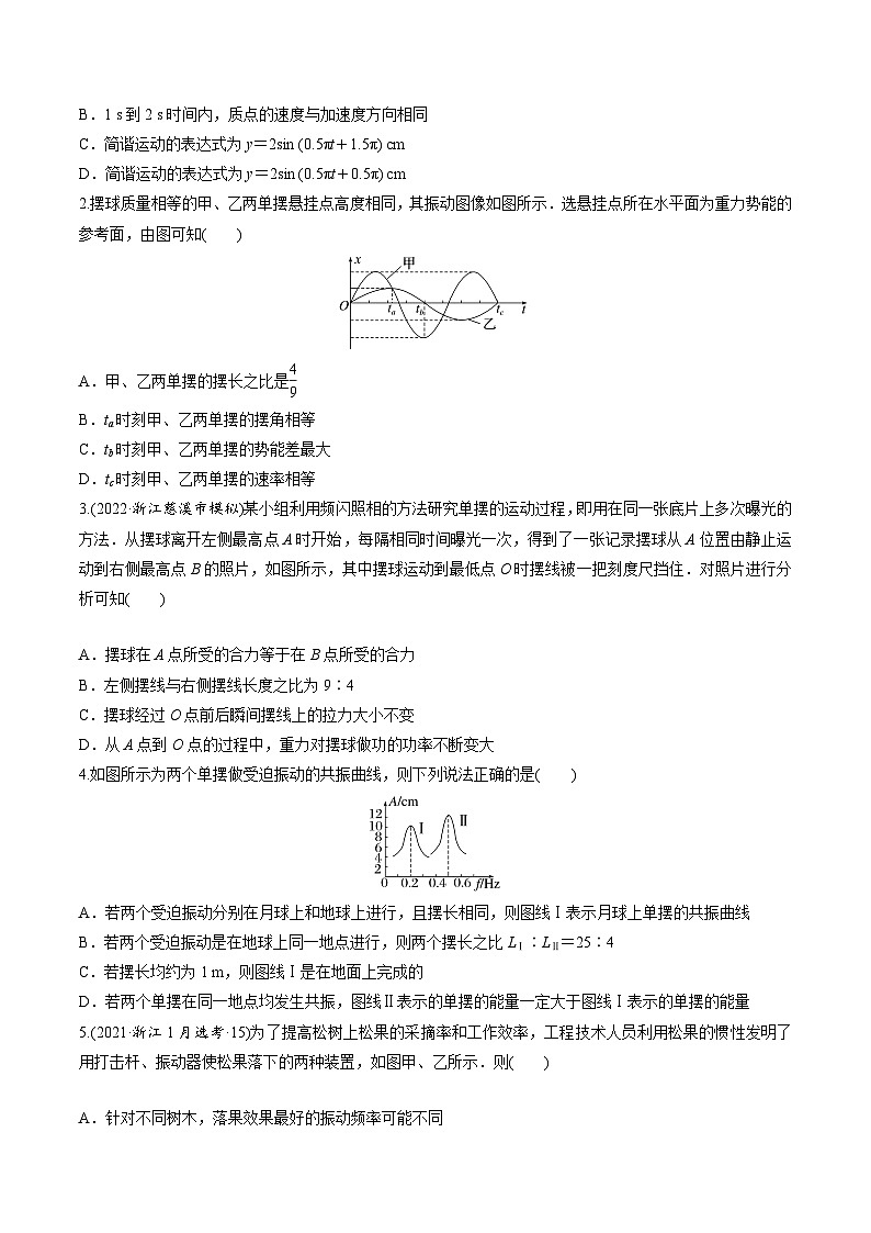 高考物理一轮复习小题多维练(全国通用)第26练机械振动(原卷版+解析)第2页