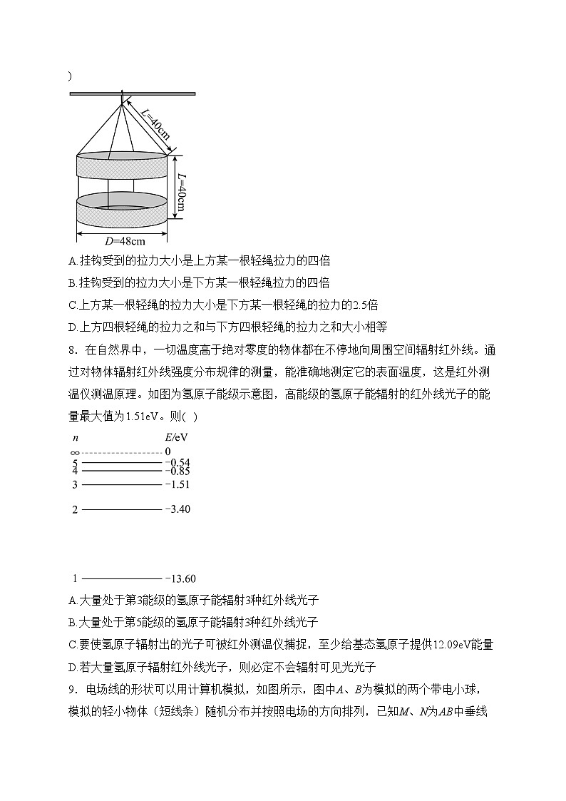 浙江省杭州市2023届高三上学期教学质量检测(一模)物理试卷(含答案)第3页