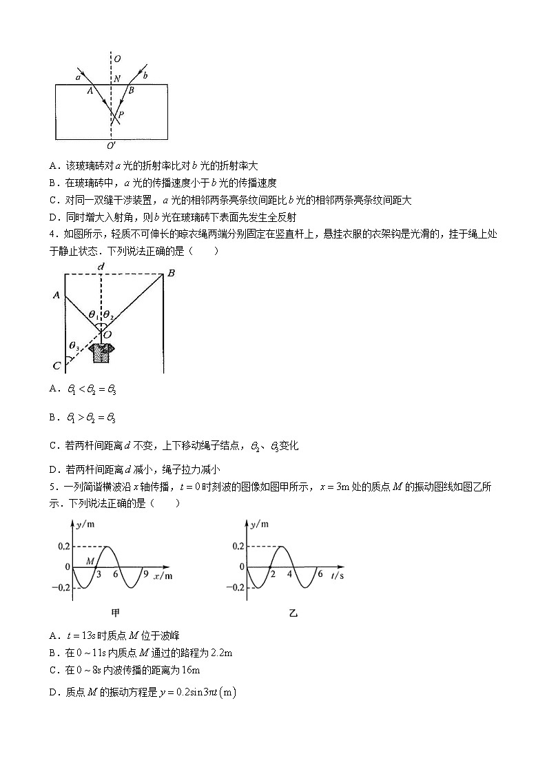 2024九師聯(lián)盟高三下學(xué)期3月質(zhì)量檢測鞏固卷物理含答案第2頁