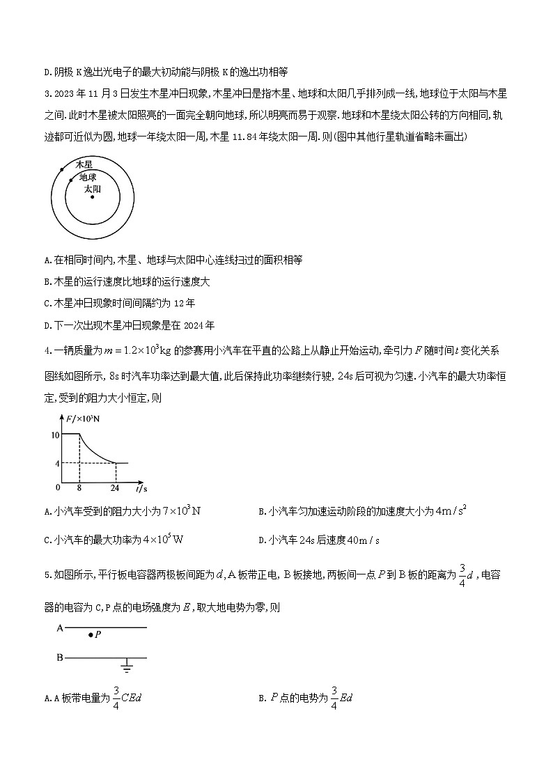 广东省2024届高三物理“百日冲刺”联合学业质量监测一模02