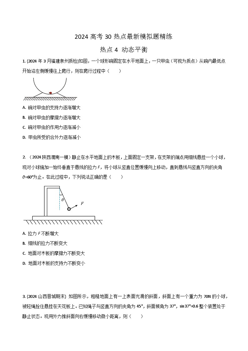 热点4动态平衡(原卷版)第1页