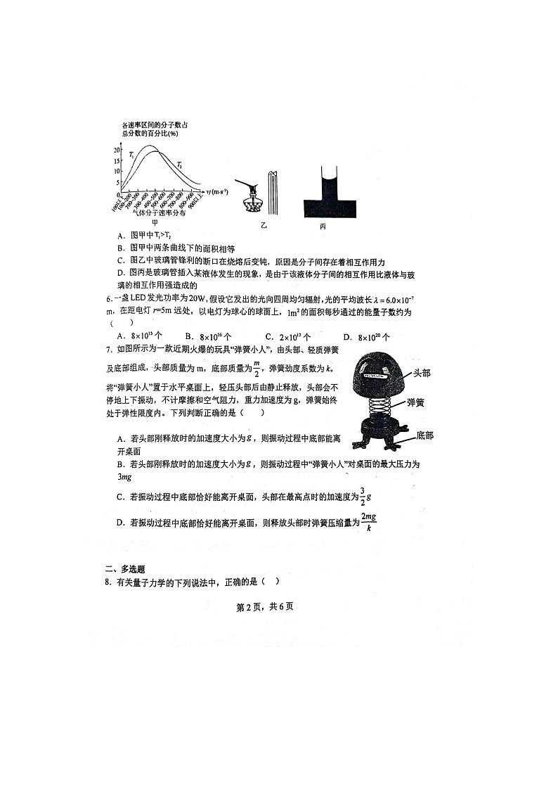 辽宁省沈阳市浑南区东北育才学校2023-2024学年高二下学期4月月考物理试题第2页