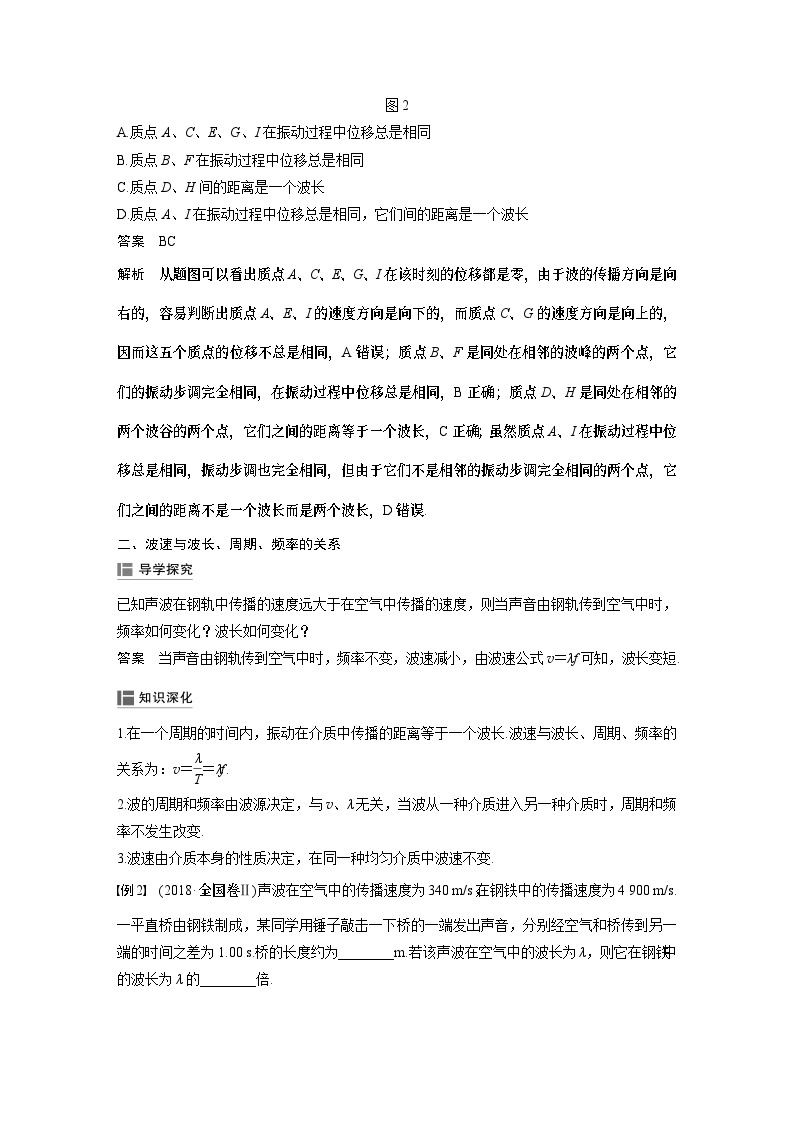 高中物理新教材同步选择性必修第一册 主题2 第Ⅱ部分 3　波长、频率和波速同步讲义03