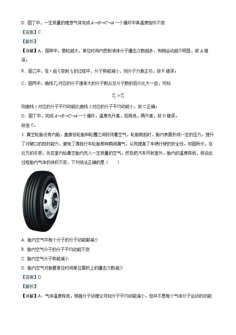 吉林省长春市东北师范大学附属中学2023-2024学年高二下学期3月考物理试题(原卷版+解析版)02