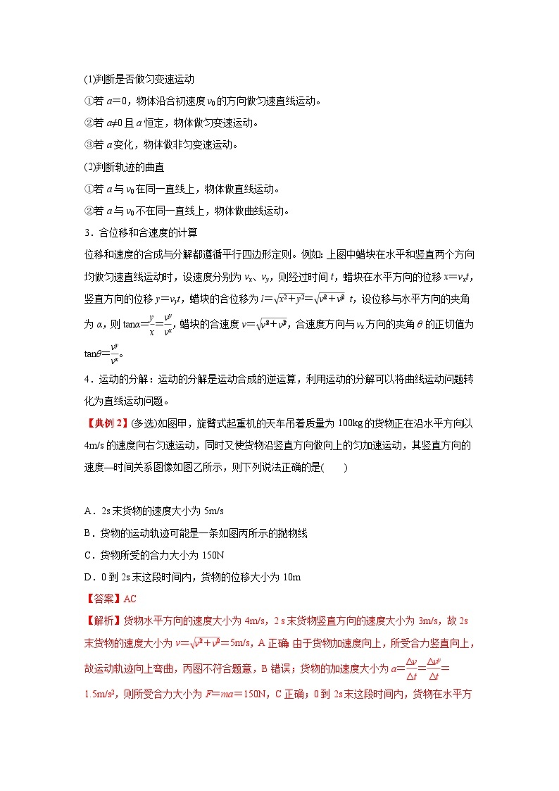 【期中复习】人教版2019必修第二册2023-2024学年高一下册物理  第五章 抛体运动知识清单03