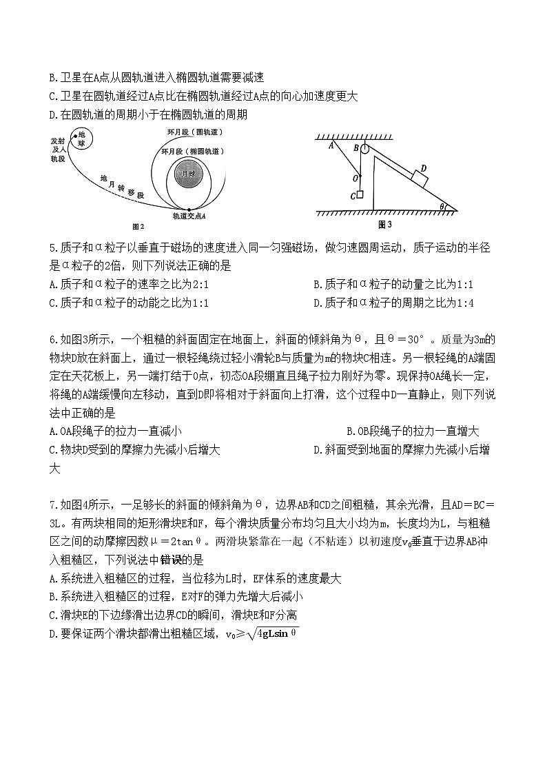 重庆市巴蜀中学2023-2024学年高三下学期4月适应性月考卷(八)物理试卷(Word版附解析)第2页