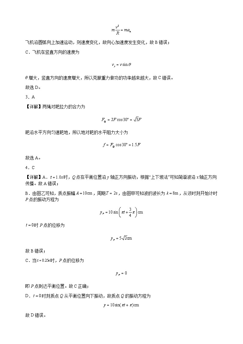 江西省五市九校协作体2024届高三下学期第二次联考物理试卷(Word版附解析)02