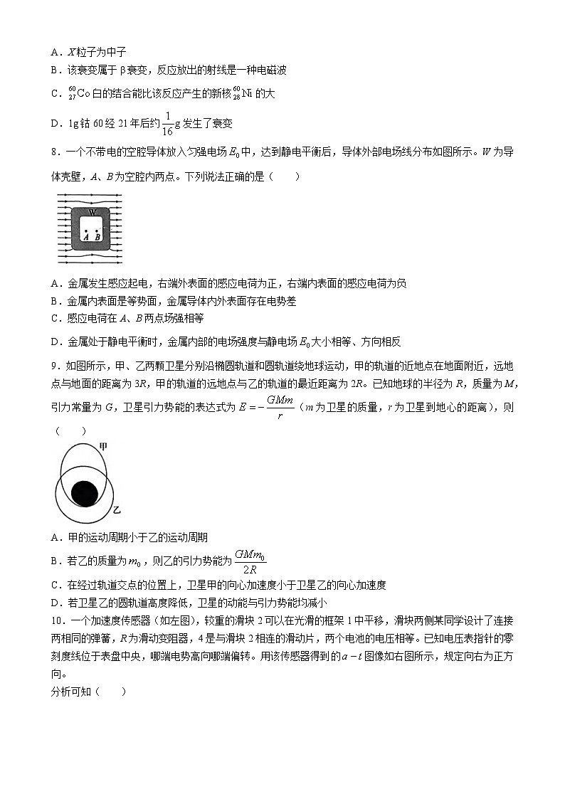 浙江省天域全国名校协作体2023-2024学年高三下学期4联考物理试题03