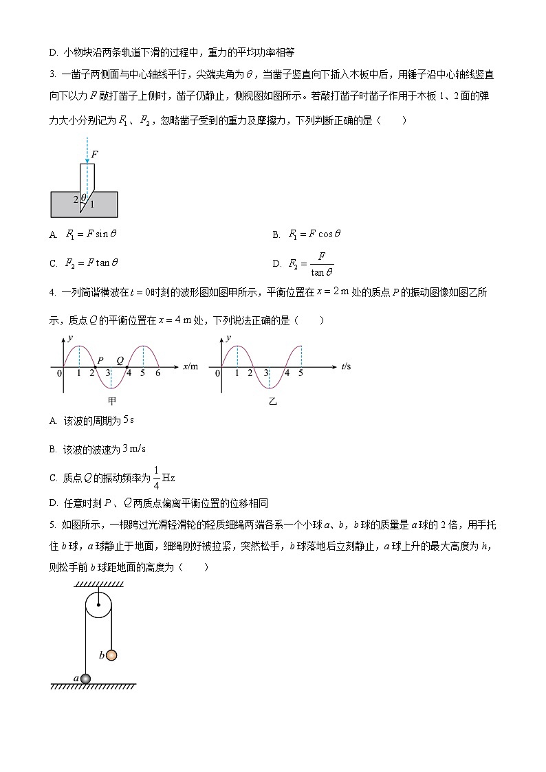 2024邯郸高三下学期第四次调研考试(二模)物理含解析第2页
