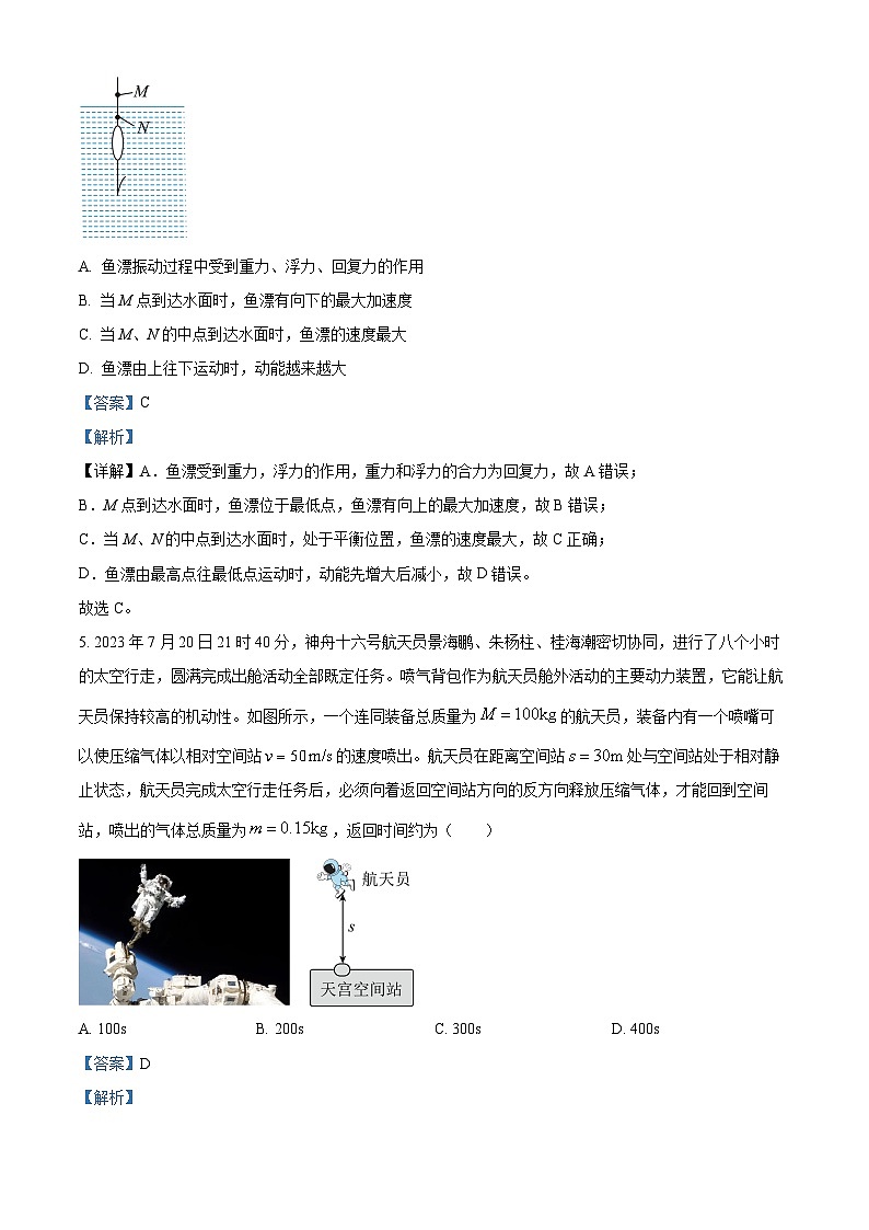 陕西省韩城市2023-2024学年高二下学期期中考试物理试题(原卷版+解析版)03