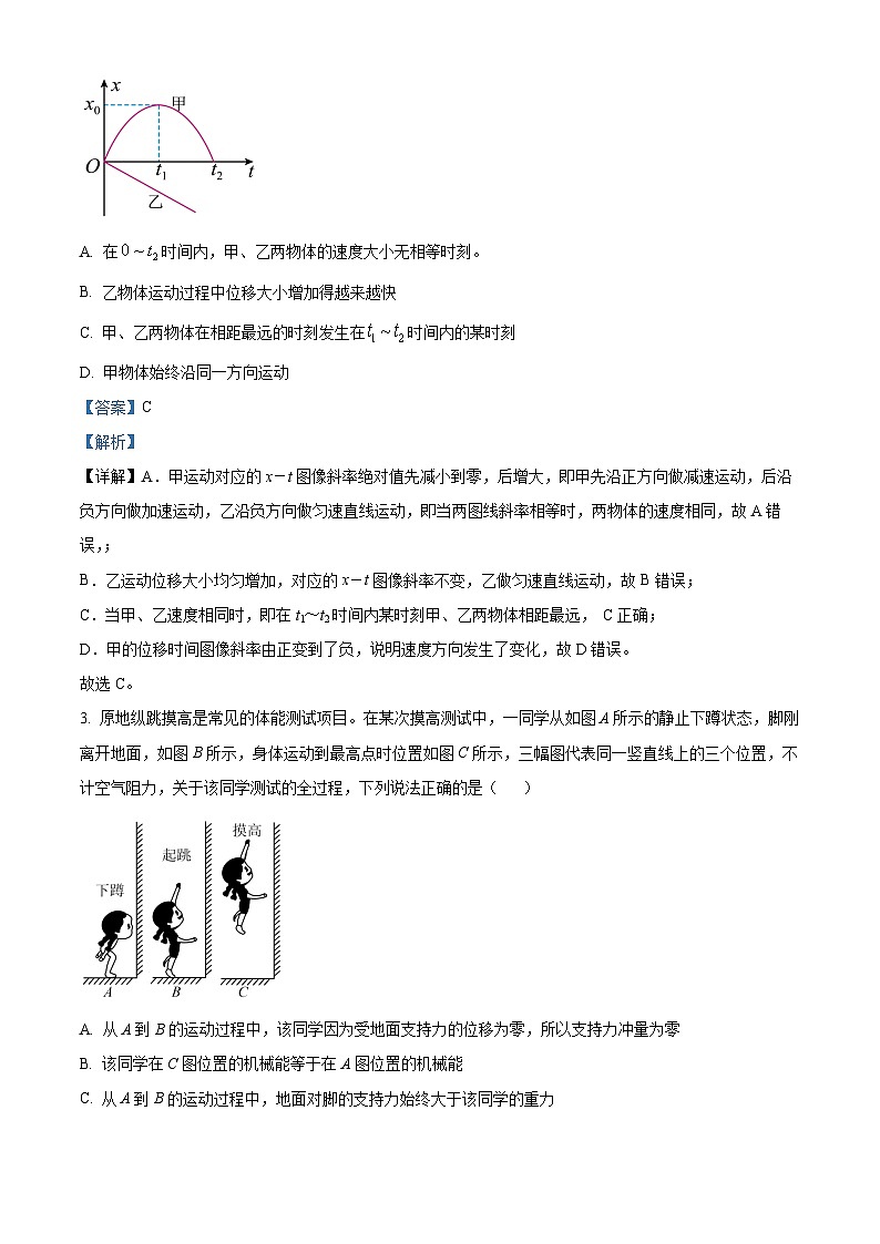 2024届江西省鹰潭市高三下学期第二次模拟考试物理试题(解析版)第2页