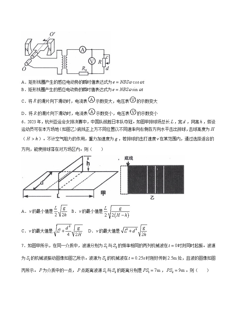 2024届江西省上饶市高三下学期第一次高考模拟考试物理试题(Word版)第3页