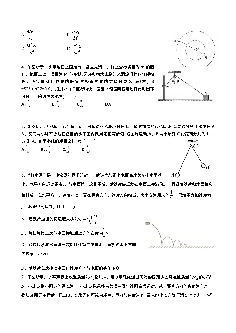 山西省晋中市2023-2024学年高一下学期期中考试物理试题02