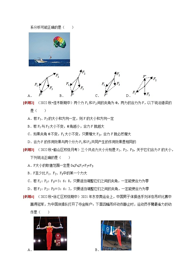 2024年高考物理一轮考点复习精讲精练(全国通用)第4讲 力的合成和分解(原卷版+解析)02