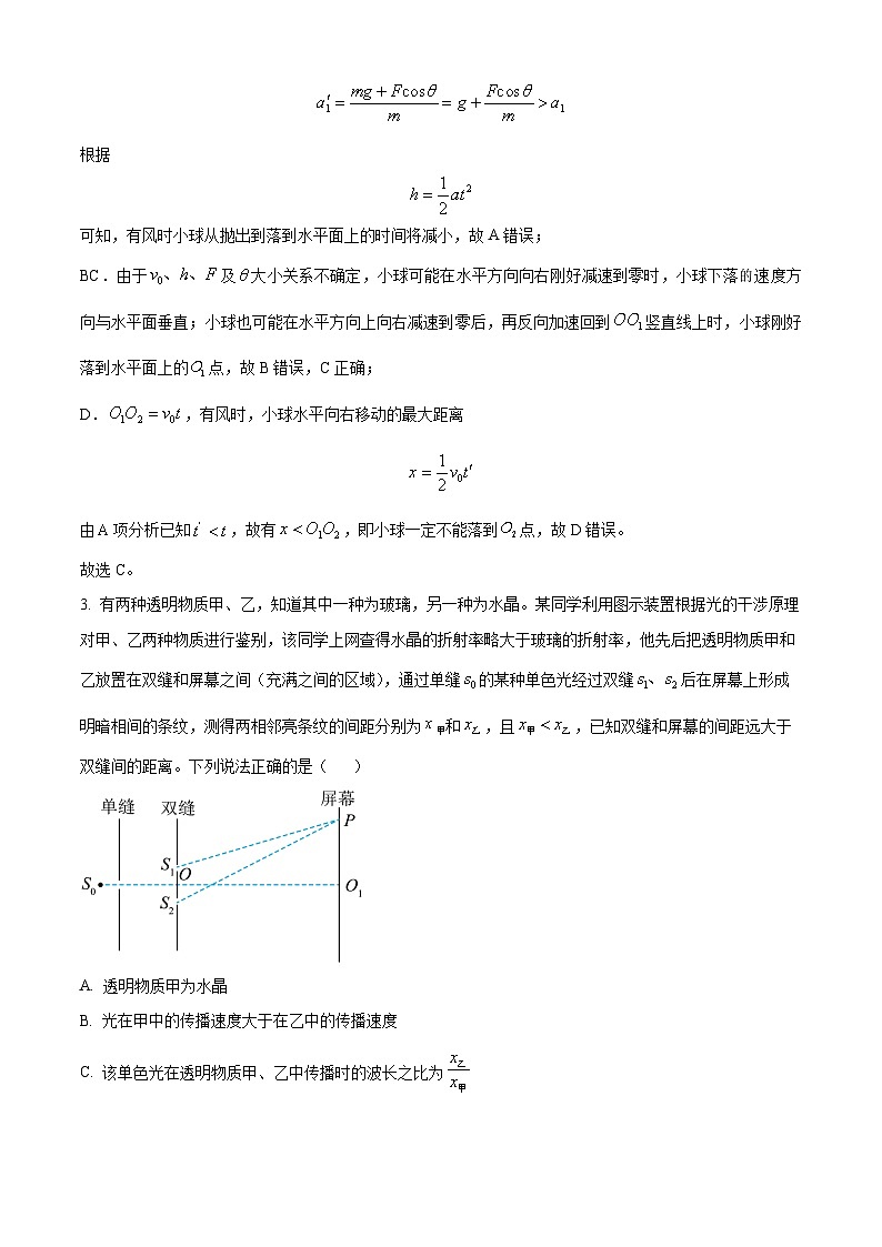 2024届安徽省合肥一中等皖江名校联盟高三下学期二模物理试题 (解析版)03