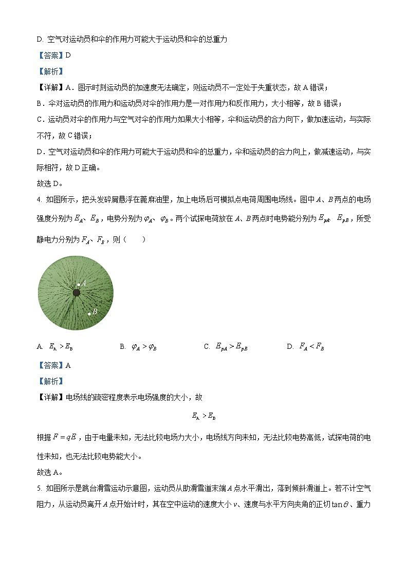 2024届浙江省嘉兴市高三下学期二模物理试题 (解析版)第3页