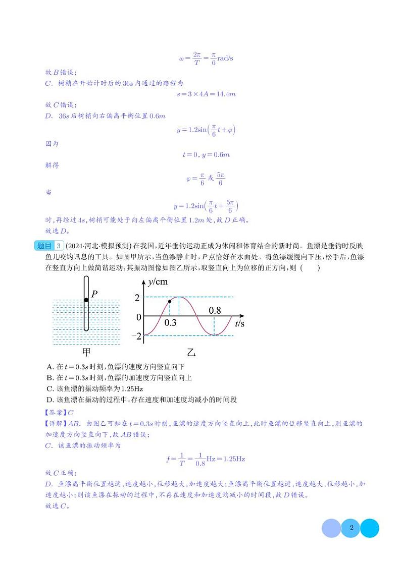 机械振动与机械波 --2024届新高考物理冲刺专项训练(解析版)第2页