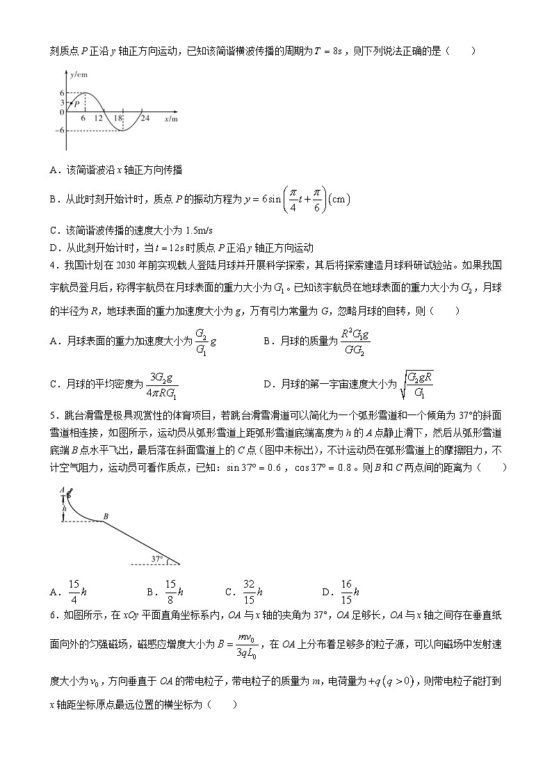 2024届湖北省名校教研联盟高三下学期4月联考物理试题试题第2页