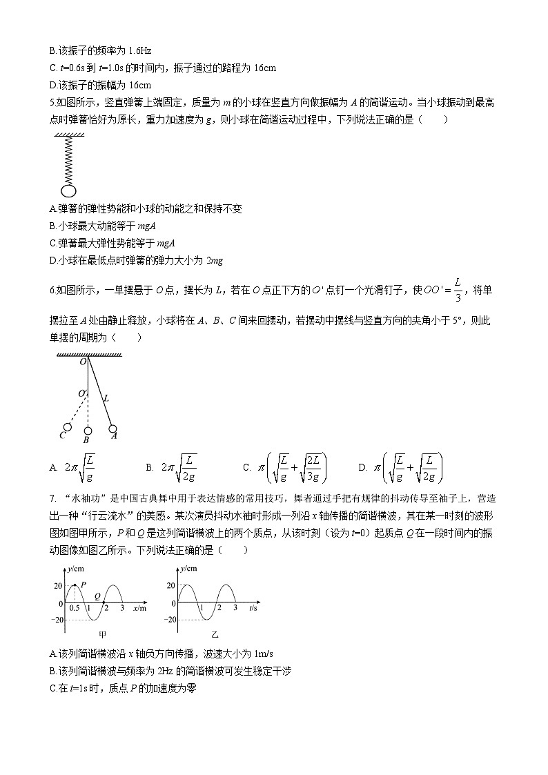 山西省朔州市怀仁市2023-2024学年高二下学期5月期中物理试题02