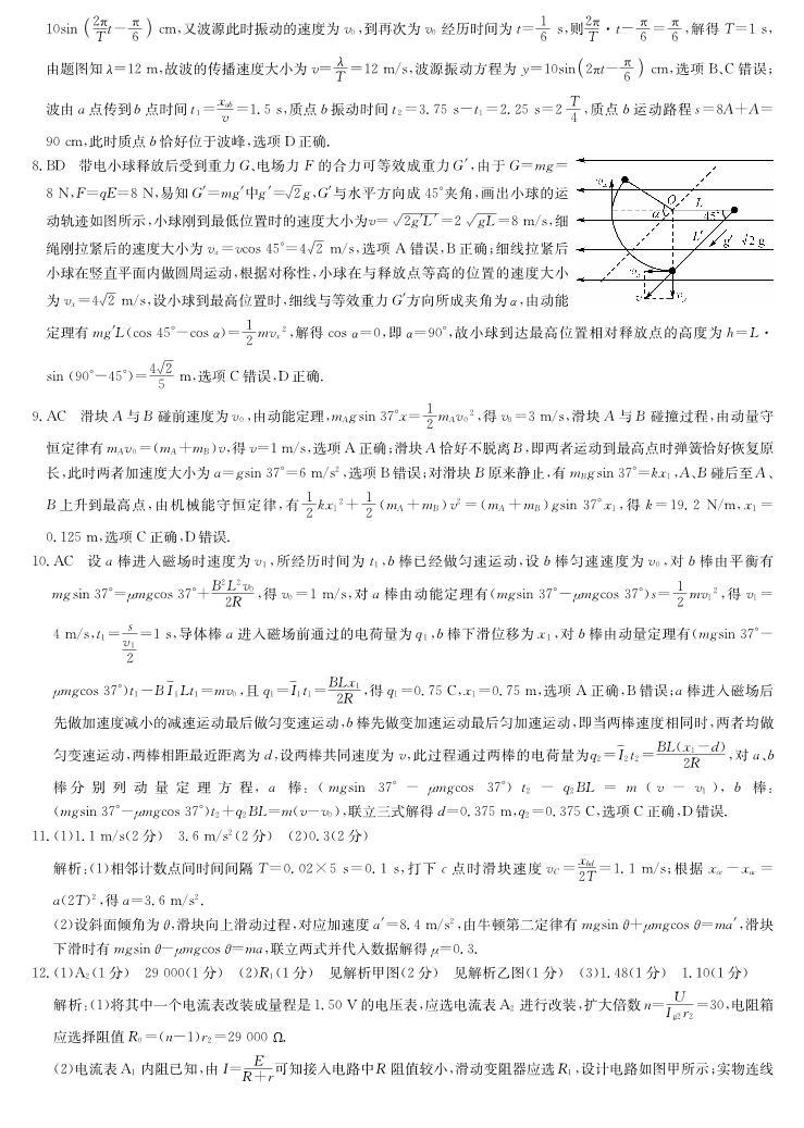 2024届河北省普通高中学业水平选择性考试物理试题02