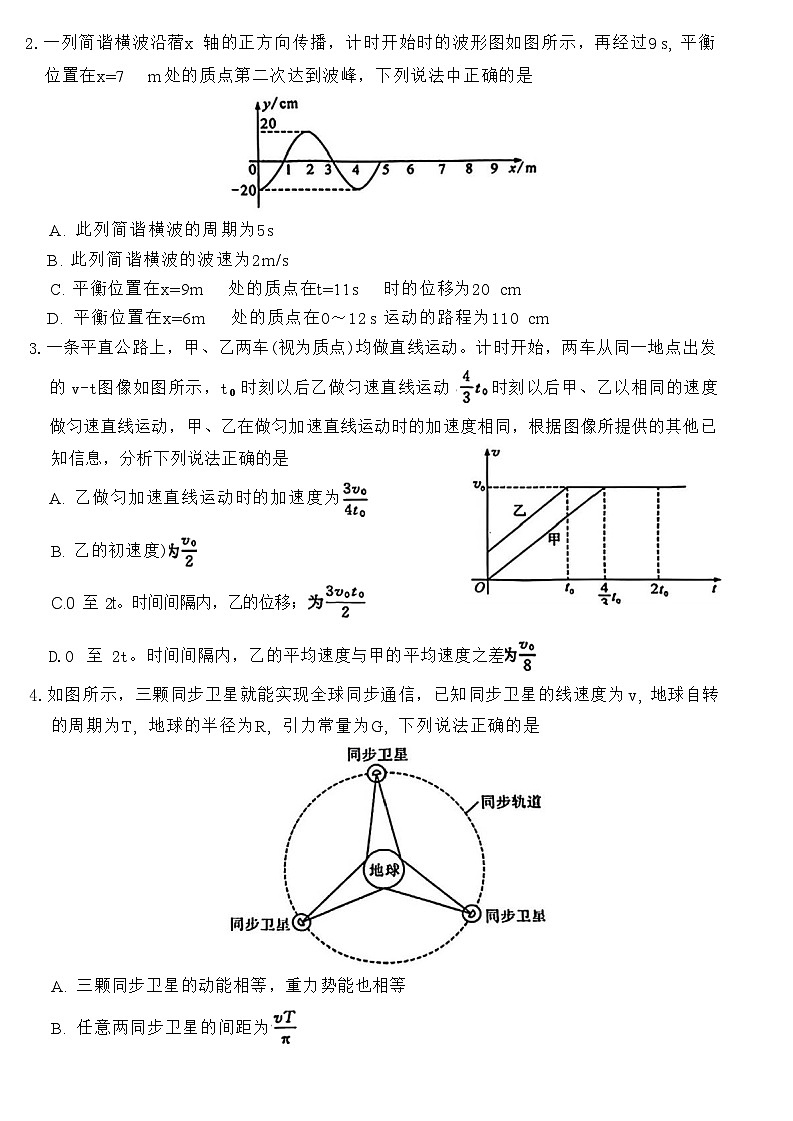 2024届湖北省华中师大一附中等T8联盟高三下学期压轴考试(一模)物理 解析版02