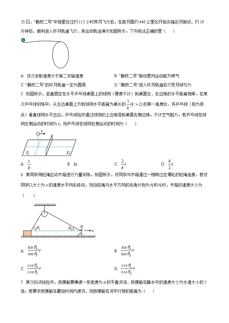 山西省忻州市2023-2024学年高一下学期4月期中联考物理试题(原卷版+解析版)02