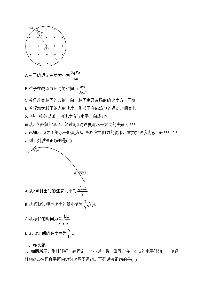 湖南省衡阳市2024届高三第二次联考(二模)物理试卷(含答案)03