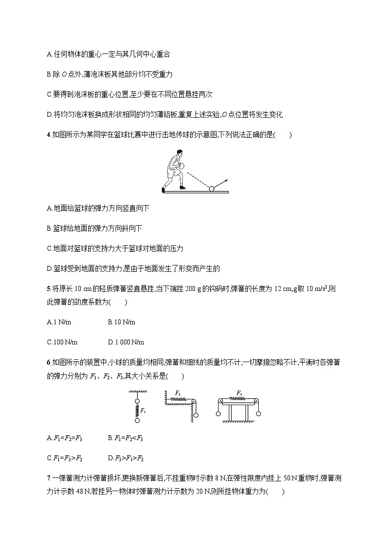 高中物理学考复习优化练习3重力、弹力和摩擦力的分析与计算含答案第2页