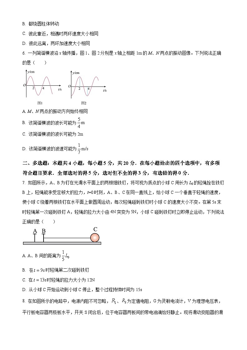 湖南省常德市汉寿县第一中学2023-2024学年高二下学期5月期中考试物理试题(原卷版)第3页