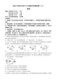 2024届辽宁省沈阳市高三下学期三模物理试卷（含答案）