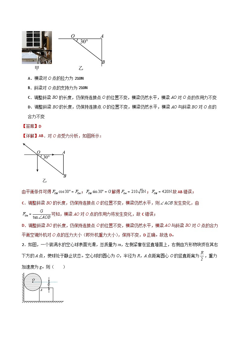 专题11 共点力作用下的动平衡问题-【热重难点】最新高考物理一轮复习热点重点难点夯练与提升02